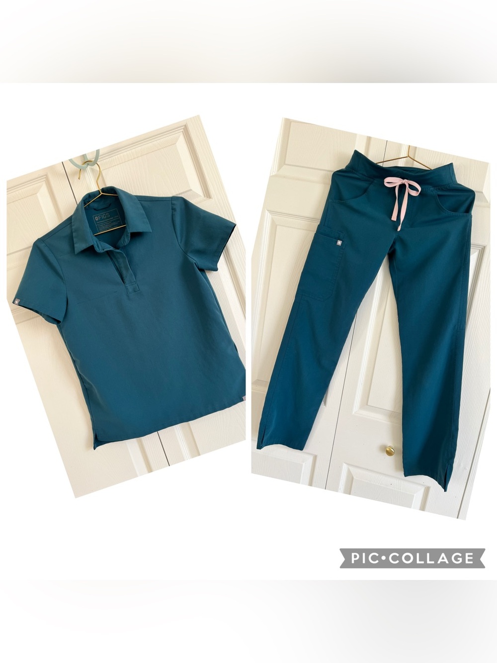 Figs scrub set, Nala top, Kade cargo pants, size XXS.